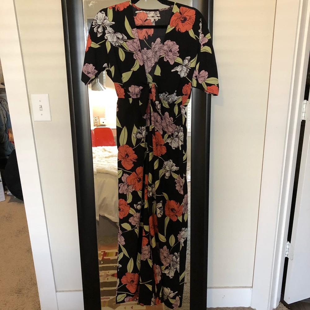 Vibrant Floral Jumpsuit / Size XS